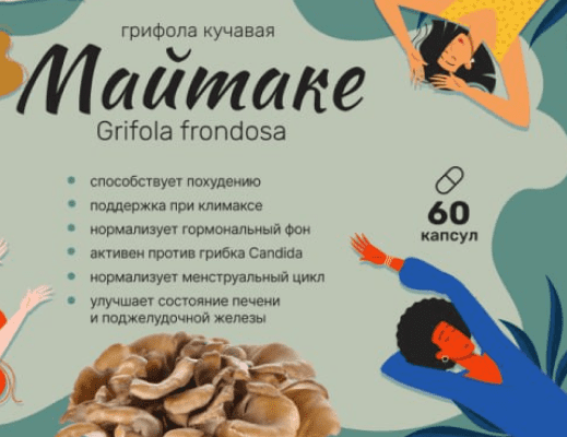 Сушеный гриб мейтаке 60 капсул