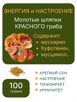 Молотый МУХОМОР КРАСНЫЙ 100 грамм (2025)
